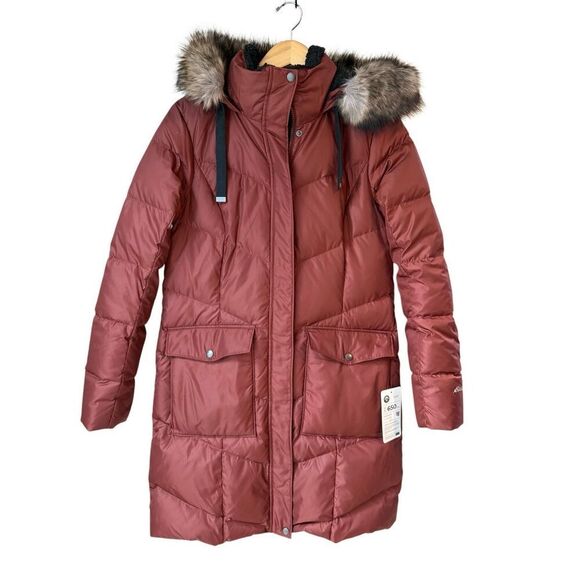 Eddie Bauer Women's Lodge Cascadian Down Parka In Burnt Orange Size M - Picture 6 of 10
